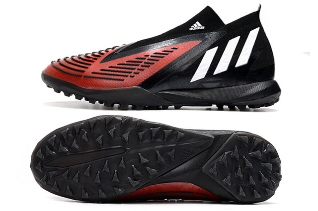 Chuteira Adidas Predator Edge+ Society TF - Preto/Vermelho