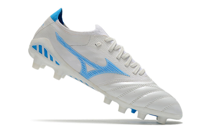 Chuteira Mizuno Morelia Neo 3 Campo FG - Branco/Azul