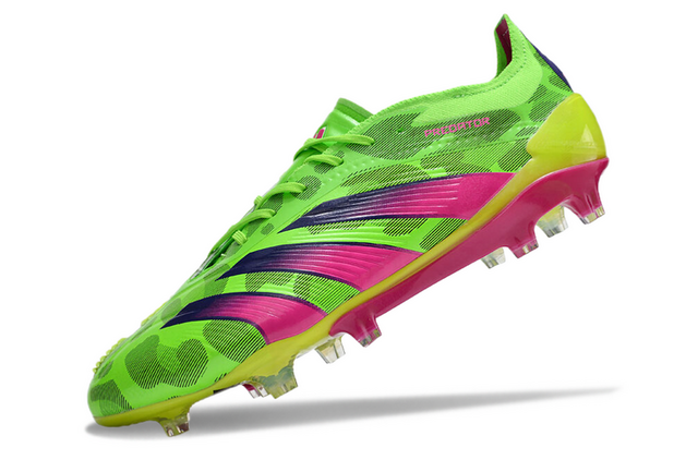 Chuteira Adidas Predator Elite Campo FG - Verde/Rosa
