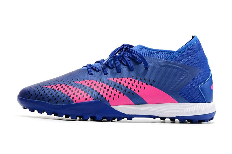 Chuteira Adidas Society Predator Accuracy.3 Society TF - Azul/Roxo