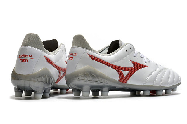 Chuteira Mizuno Morelia Neo 3 Campo FG - Branco/Vermelho