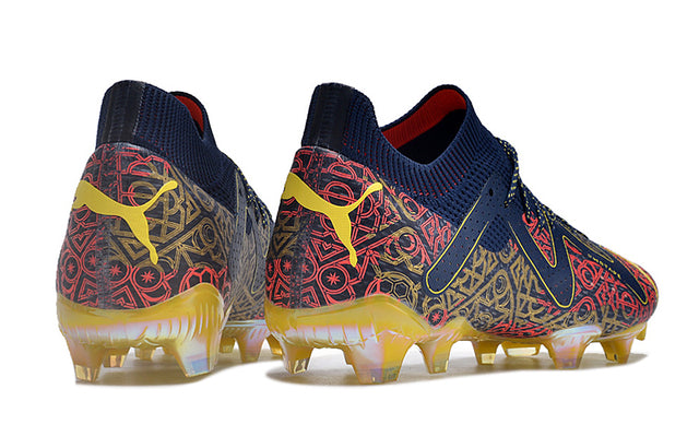 Chuteira Puma Future Ultimate FG - Azul/Amarelo