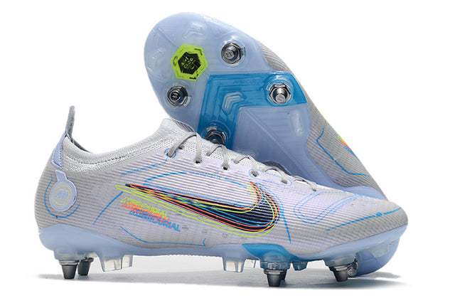 Chuteira Nike Mercurial Vapor 14 Elite SG - Cinza/Azul