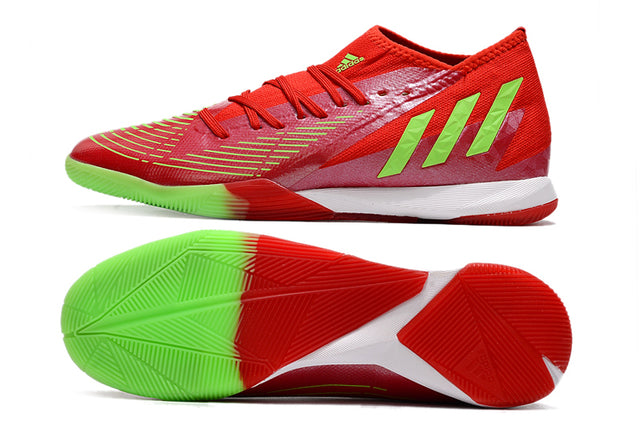 Chuteira Adidas Predator Edge.3 Futsal IC - Vermelho/Verde