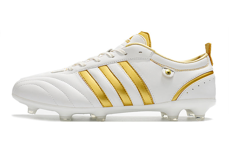 Chuteira Adidas Adipure Campo FG - Branco/Dourado