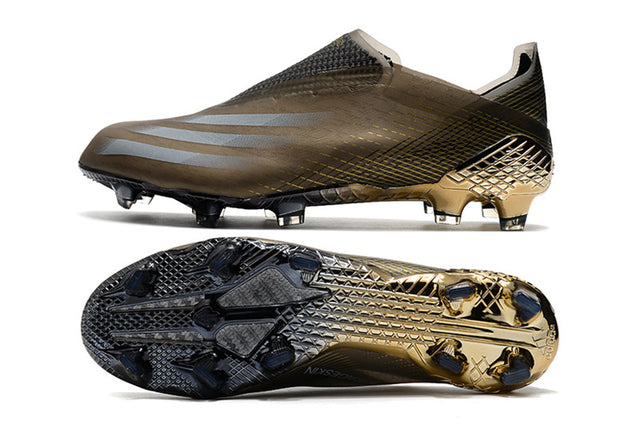 Chuteira Adidas Ghosted+ Campo FG - Preto/Dourado