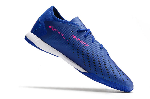 Chuteira Adidas Predator Accuracy.3 Low Futsal - Azul/Rosa