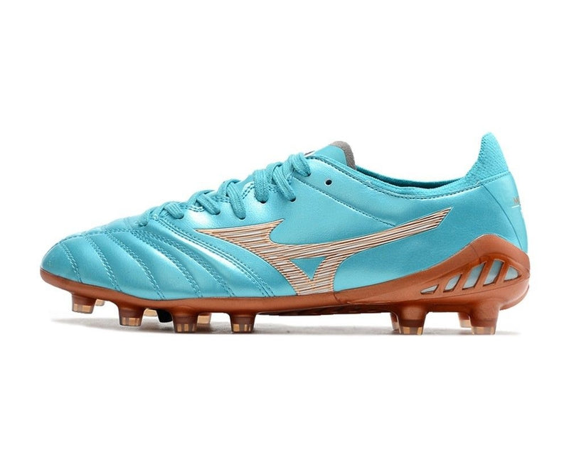 Chuteira Mizuno Morelia Neo 3 Campo FG - Azul/Marrom