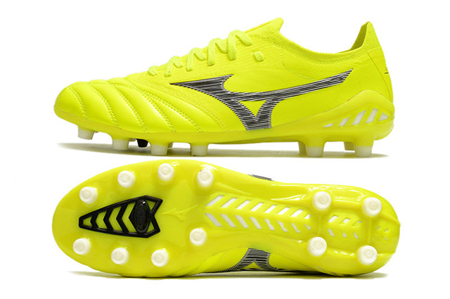 Chuteira Mizuno Morelia Neo 3 Campo FG - Amarelo/Preto