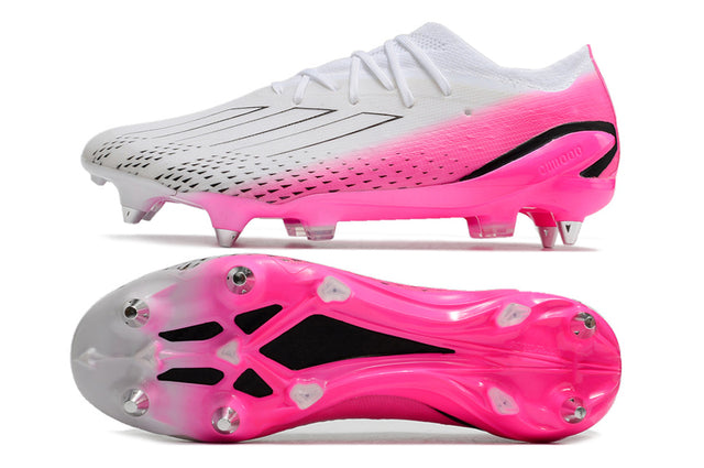 Chuteira Adidas X Speedportal.1 SG - Branco/Rosa