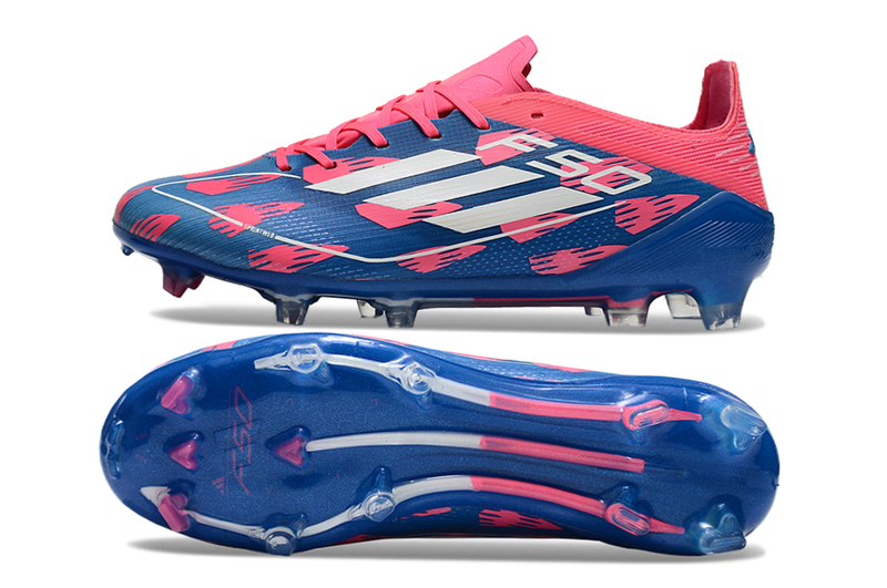 Chuteira Adidas F50 X Campo  - Rosa/Azul