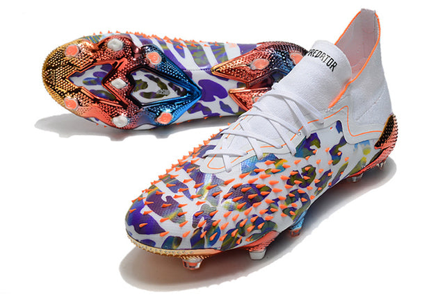 Chuteira Adidas Predator Freak.1 Campo FG - Branco/Laranja