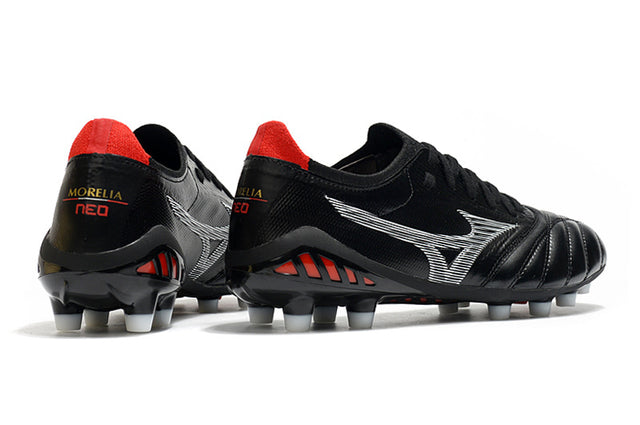 Chuteira Mizuno Morelia Neo 3 Campo FG - Preto/Vermelho/Branco