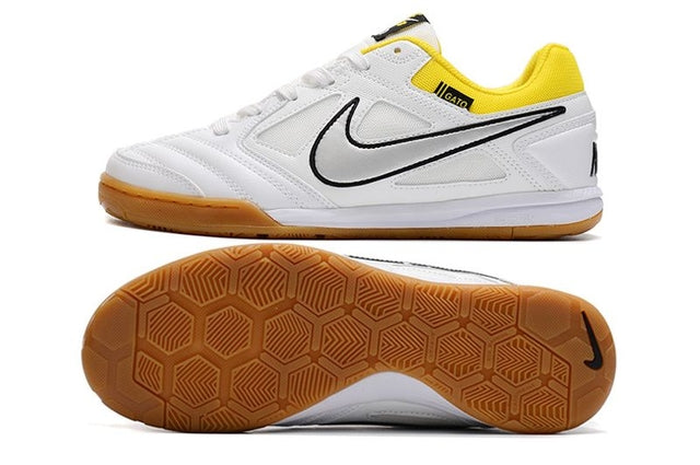Chuteira Nike SB Gato Futsal - Branco/Amarelo