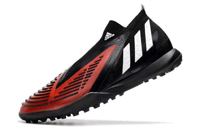 Chuteira Adidas Predator Edge+ Society TF - Preto/Vermelho