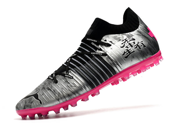 Chuteira Puma Future Z 1.1 MG - Cinza/Rosa/Verde
