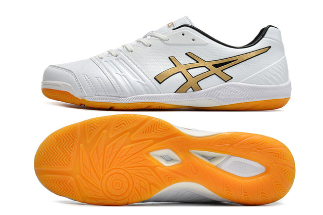 Chuteira Asics Japan Destaque FF Futsal - Branco/Amarelo