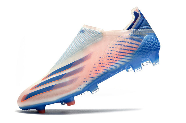 Chuteira Adidas Ghosted+ Campo FG - Azul/Vermelho
