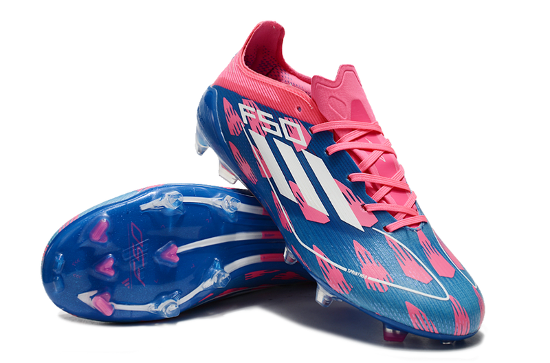 Chuteira Adidas F50 X Campo  - Rosa/Azul