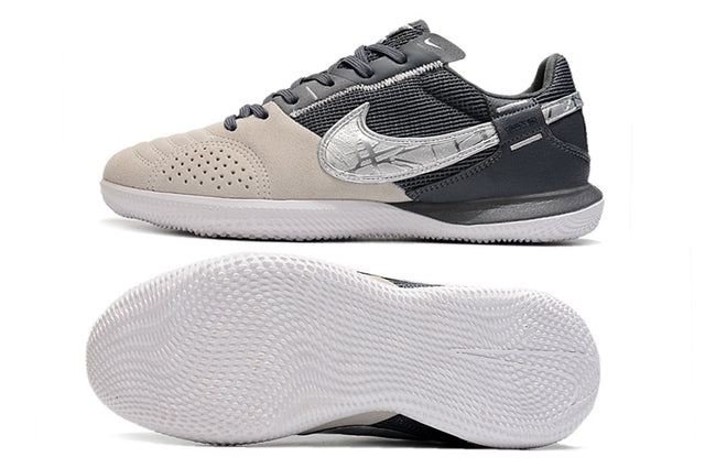 Chuteira Nike Street Gato Futsal IC - Cinza/Bege
