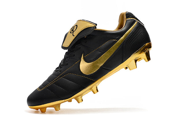 Chuteira Nike 10R Elite FG - Preto/Dourado