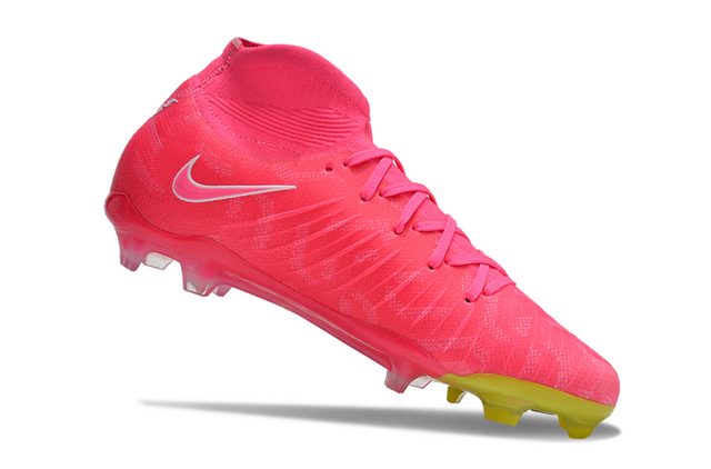 Chuteira Nike Campo Phantom Luna Elite Campo FG - Rosa/Branco