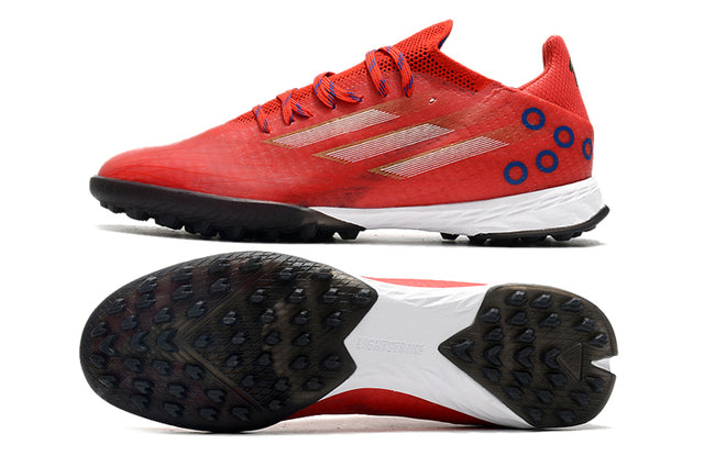 Chuteira Adidas X Speedflow.1 Society TF - Vermelho/Branco