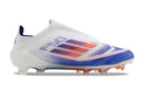 Chuteira Adidas F50 X Campo Sem Cadarço - Branca/Azul