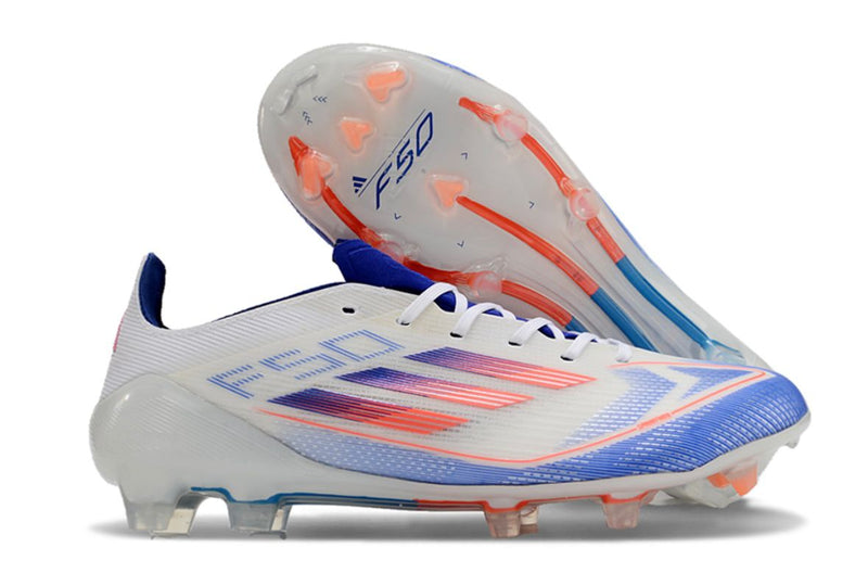 Chuteira Adidas F50 X Campo  - Branca/Azul