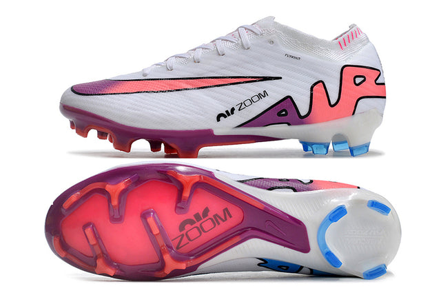 Chuteira Nike Air Zoom Mercurial Vapor 15 Elite FG - Branco/Rosa