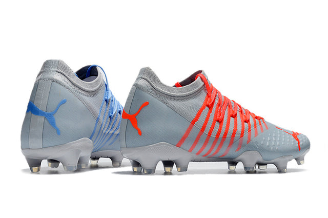 Chuteira Puma Future Z 1.3 Campo FG/AG - Cinza/Azul/Laranja