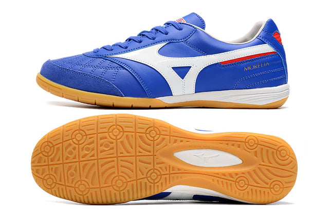 Chuteira Mizuno Morelia Sala Futsal - Azul/Branco