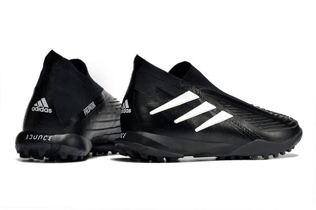 Chuteira Adidas Predator Edge+ Society TF - Preto/Branco