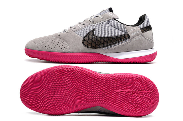 Chuteira Nike Street Gato Futsal IC - Cinza/Rosa
