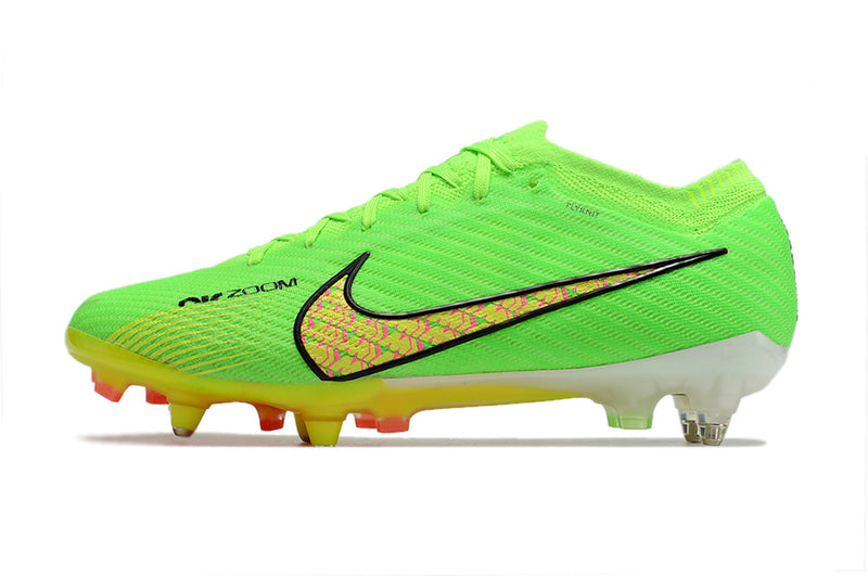 Chuteira Nike Air Zoom Mercurial Vapor 15 Elite SG - Verde/Laranja