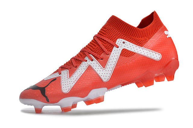 Chuteira Puma Future Ultimate FG - Vermelho/Branco