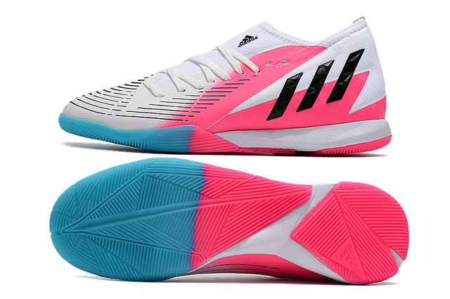 Chuteira Adidas Predator Edge.3 Futsal IC - Rosa/Branco