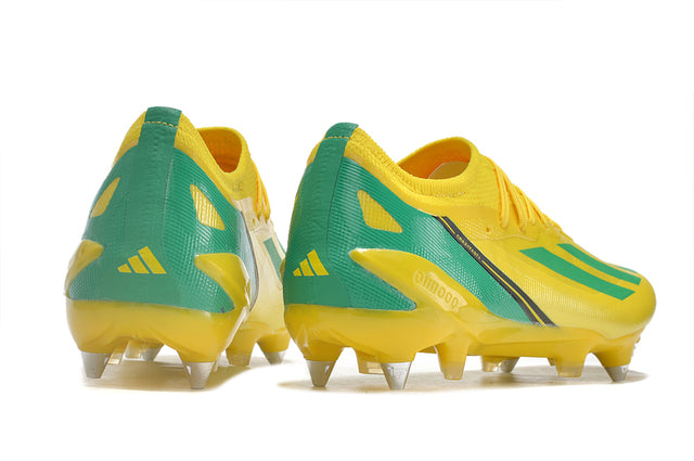 Chuteira Adidas X CrazyFast.1 SG - Amarelo/Verde