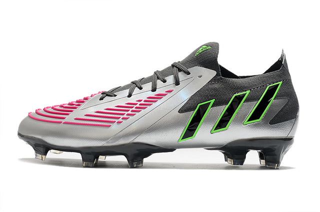 Chuteira Adidas Predator Edge.1 Low Campo FG - Preto/Prata