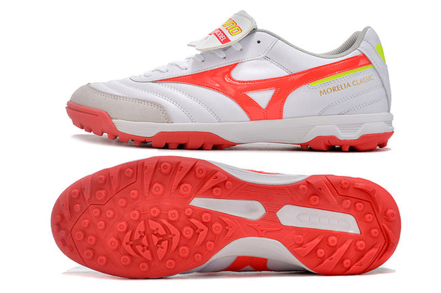 Chuteira Mizuno Morelia Neo 2 Society - Branco/Laranja