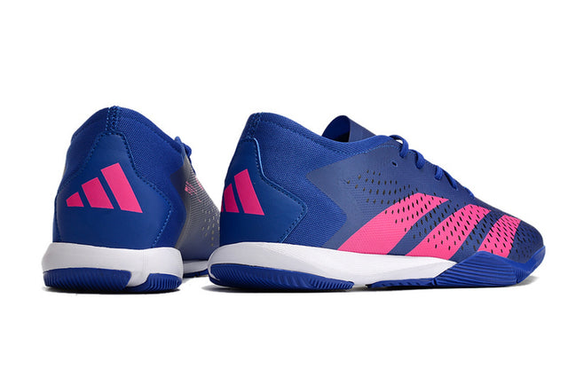 Chuteira Adidas Predator Accuracy.3 Low Futsal - Azul/Rosa