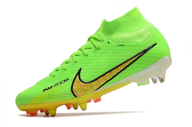 Chuteira Nike Air Zoom Mercurial Superfly 9 Elite SG - Verde/Laranja