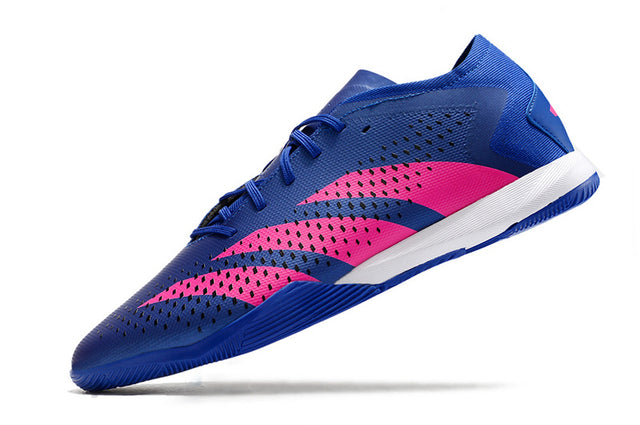 Chuteira Adidas Predator Accuracy.3 Low Futsal - Azul/Rosa