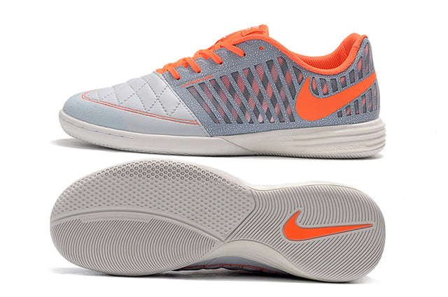 Chuteira Nike Lunar Gato Futsal - Cinza/Laranja