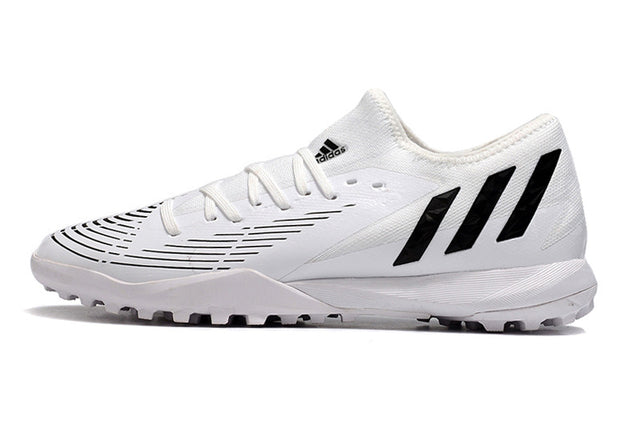 Chuteira Adidas Predator Edge.3 Low Society TF - Branco/Preto