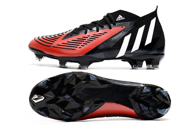Chuteira Adidas Predator Edge.1 Campo FG - Preto/vemelhor
