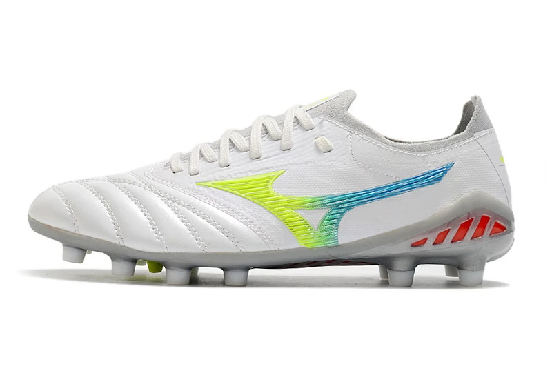 Chuteira Mizuno Morelia Neo 3 Campo FG - Branco/Verde/Azul