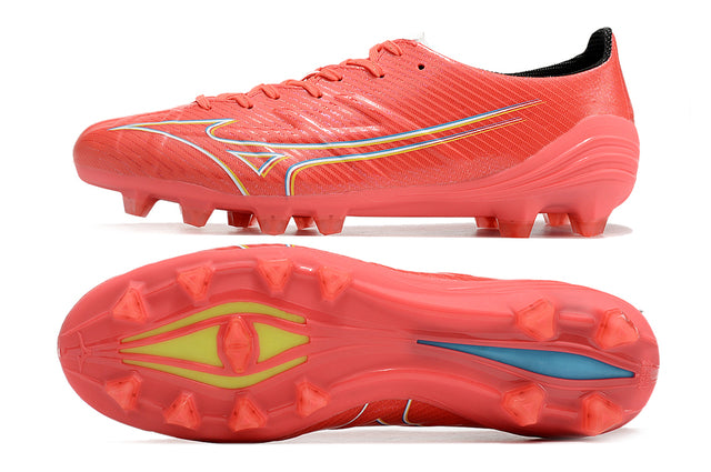 Chuteira Mizuno Alpha Japan FG - Vermelho/Branco