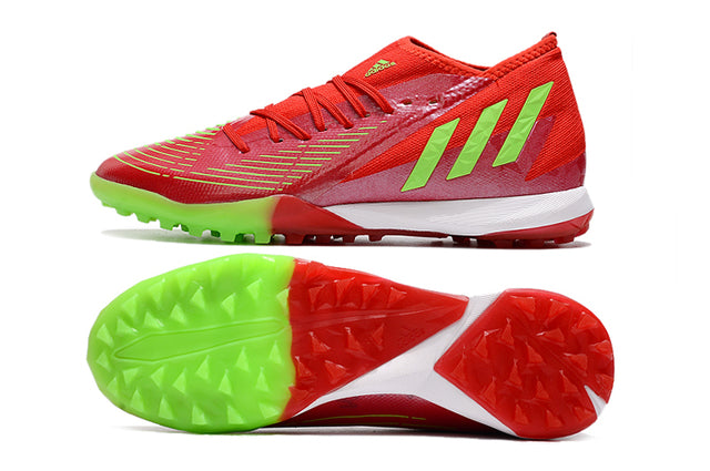 Chuteira Adidas Predator Edge.3 Society TF - Vermelho/Verde