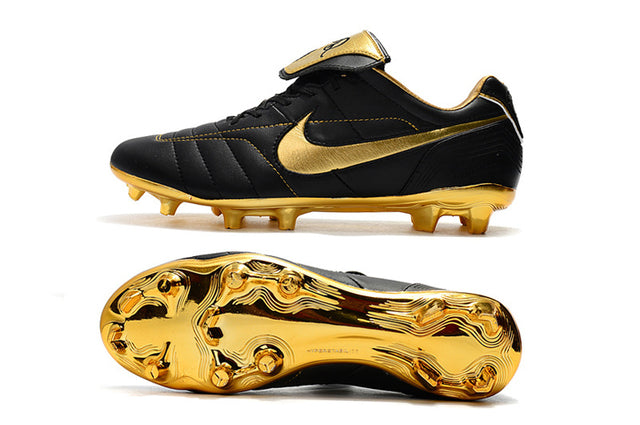 Chuteira Nike 10R Elite FG - Preto/Dourado